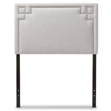 Baxton Studio Geneva Modern Grayish Beige Upholstered Twin Size Headboard 125-6987
